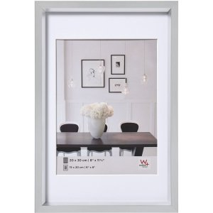 Steel Style plastic frame 15x20 cm silver