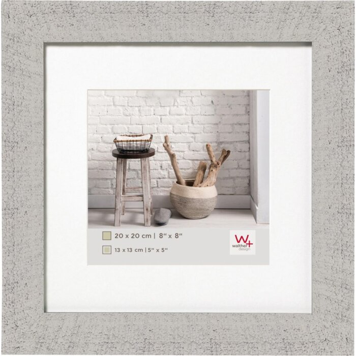 Home wooden frame 20x20 cm light gray