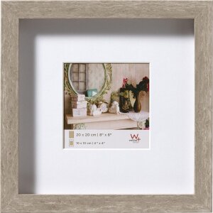 Walther 3D wooden frame Stockholm gray 20x20 cm