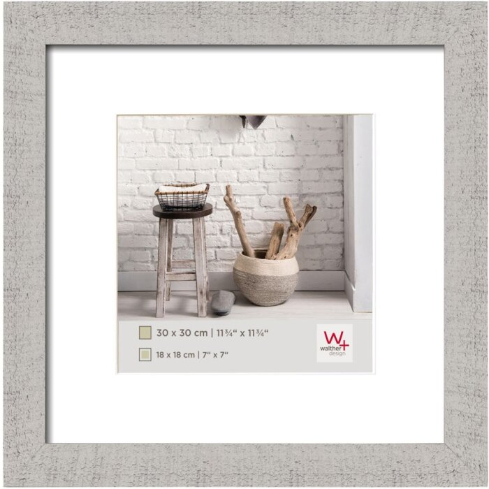 HOME Wooden frame 30x30 cm light gray