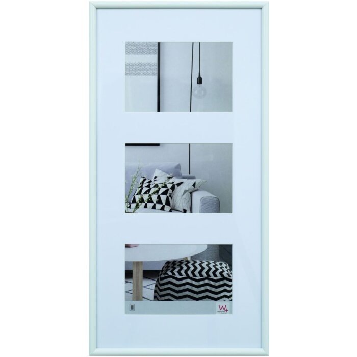 Galeria picture frame 3 photos 13x18 cm white