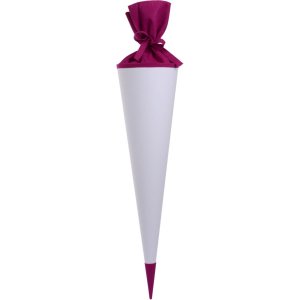 blank school cornet white with coloured closure