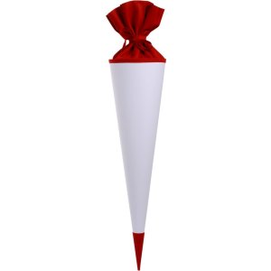 blank school cornet white with coloured closure