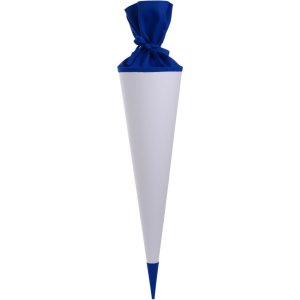 blank school cornet white with coloured closure