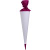 blank school cornet white with coloured closure