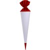 blank school cornet white with coloured closure