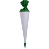 blank school cornet white with coloured closure