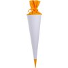 blank school cornet white with coloured closure