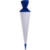 blank school cornet white with coloured closure