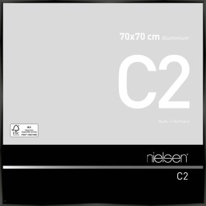 Nielse alu frame C2 Jet Polished Black 70x70 cm