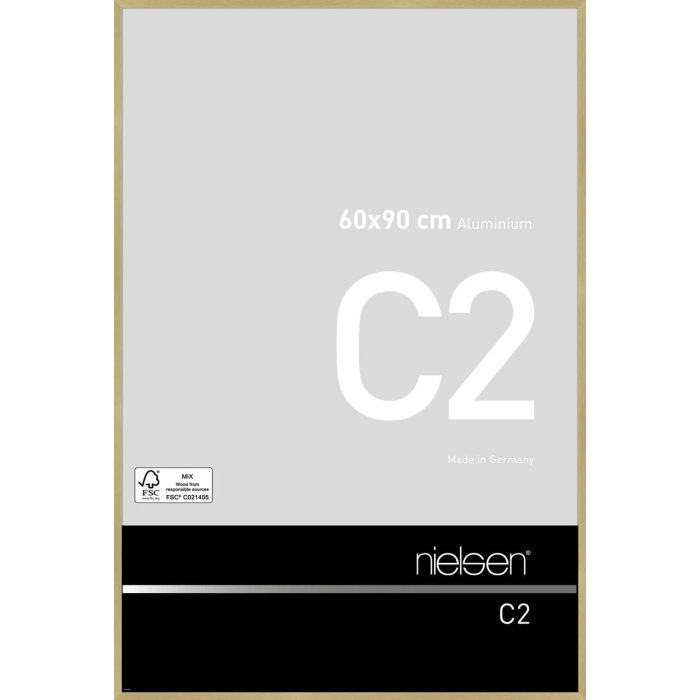 Nielse alu frame C2 Soft Frosted Gold 60x90 cm