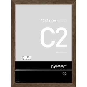 Nielse alu frame C2 Soft Frosted Walnut 13x18 cm