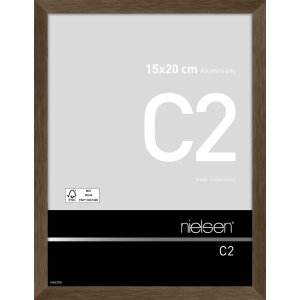 Nielse alu frame C2 Soft Frosted Walnut 15x20 cm