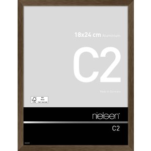 Nielse alu frame C2 Soft Frosted Walnut 18x24 cm