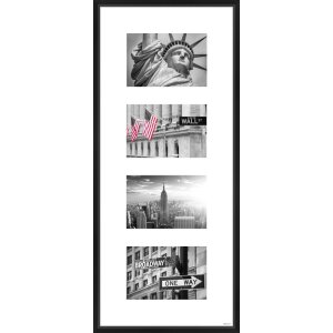 Aluminum frame Gallery Junior black 4 photos 10x15 cm