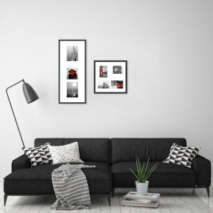 Aluminum frame Gallery Junior black 4 photos 10x15 cm