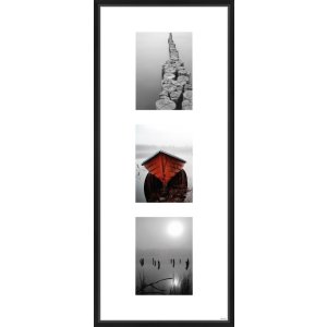 Aluminum frame Gallery Junior black 3 photos 13x18 cm