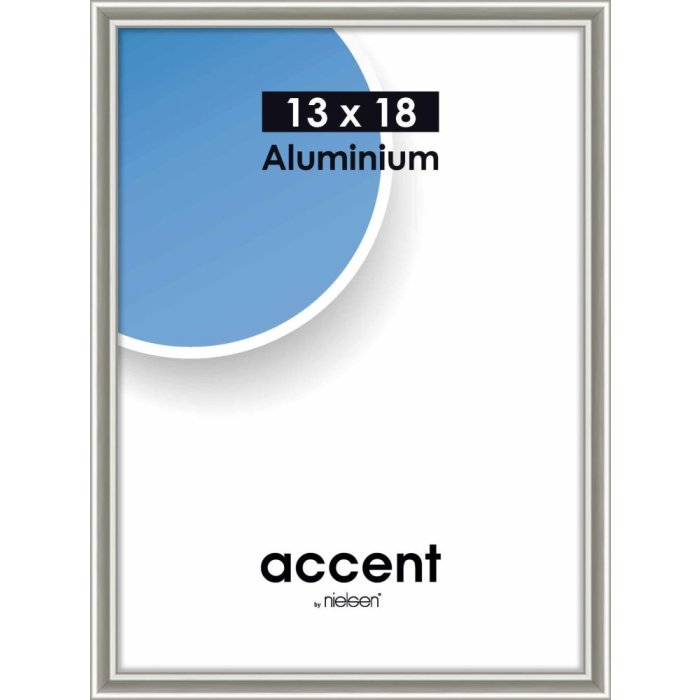 Accent aluminium frame 13x18 cm pearl mercury