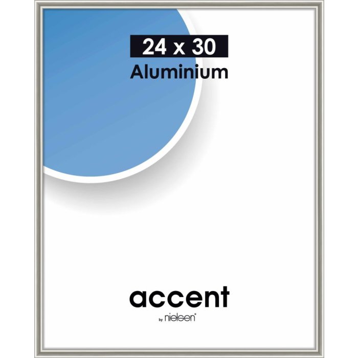 Accent aluminium frame 24x30 cm pearl mercury