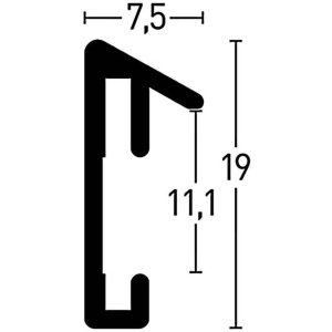 Aluminum frame Pixel 40x60 cm black