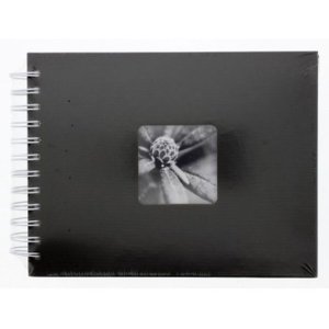 Fine Art Spiral Album, 24x17 cm, 50 white pages, black