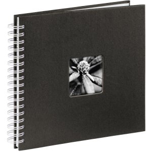 Fine Art Spiral Album, 28x24 cm, 50 white pages, black