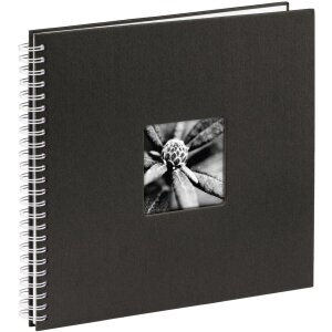 Fine Art Spiral Album, 36x32 cm, 50 white pages, black