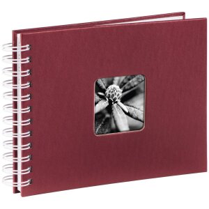 Fine Art Spiral Album, 28x17 cm, 50 white pages, Bordeaux