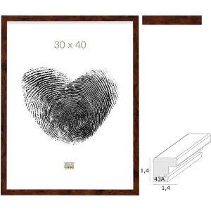 Deknudt S43AG2 Wooden picture frame burl wood 9x13 cm to...