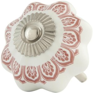 furniture knob flower shape 4 cm - different designs