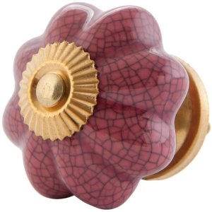 furniture knob flower shape 4 cm - different designs