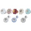 furniture knob flower shape 4 cm - different designs