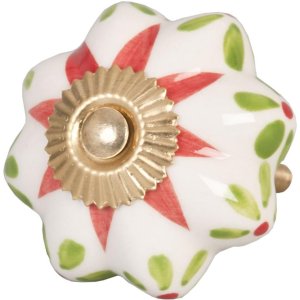 furniture knob flower shape 4,5 cm - different designs