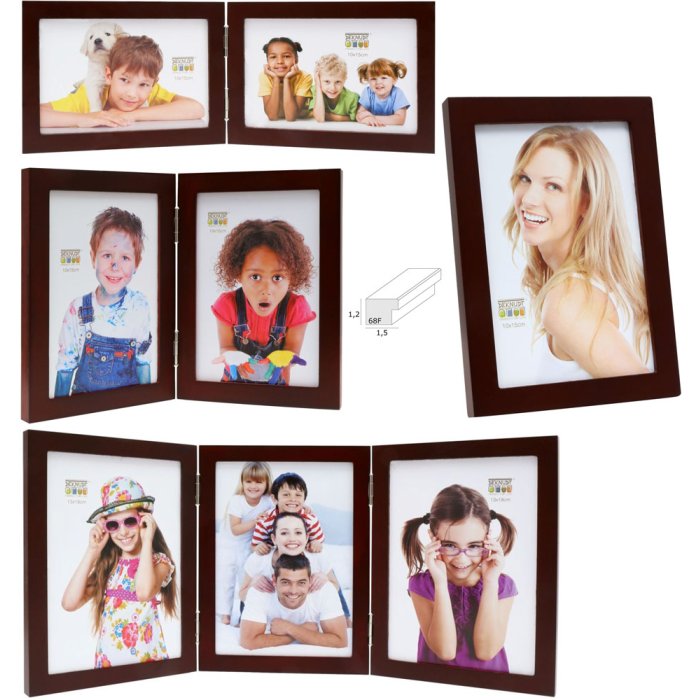 photo frame S68FV3 brown wood