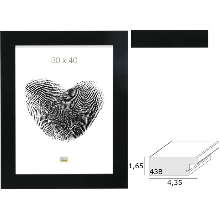 photo frame black wood S43BK