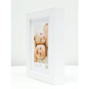 3D photo frame white wood S43DL