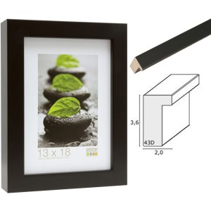 photo frame black wood S43DL