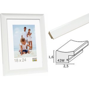 photo frame white resin S43WK