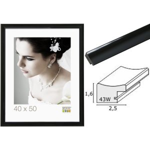 photo frame black resin S43WK