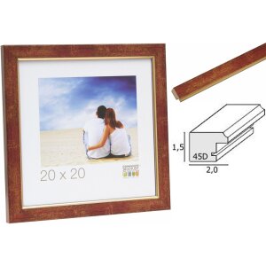 photo frame red wood S45DB