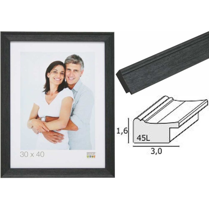 photo frame black wood S45LH2