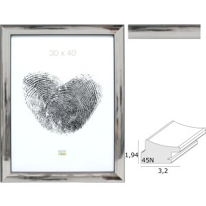 Deknudt S45ND1 plastic picture frame silver 10x15 to...