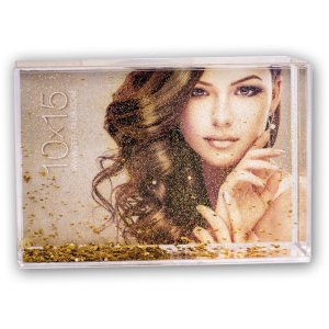 13x18 cm glitter shaking frame SHAKE gold