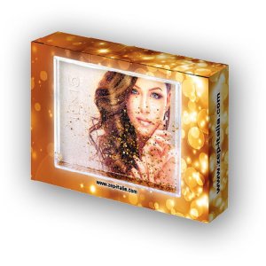 13x18 cm glitter shaking frame SHAKE gold