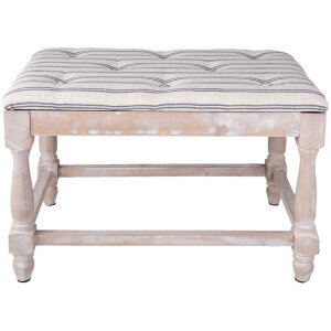 Bench Clayre & Eef 5H0358 - 60x40x42 cm brown white