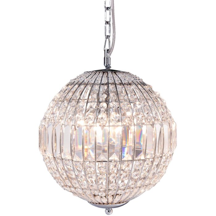 Chandelier Clayre & Eef 5LL-CR123 - Ø 30x38 cm - E14-max 6x40W silver