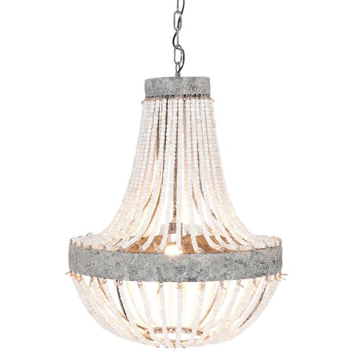 Pendant light Clayre & Eef 5LMP197 - Ø 54x72 cm gray