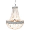 Pendant light Clayre & Eef 5LMP197 - Ø 54x72 cm gray