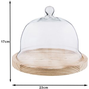 Glass cover Clayre & Eef 6GL2223 - Ø 23x17 cm...