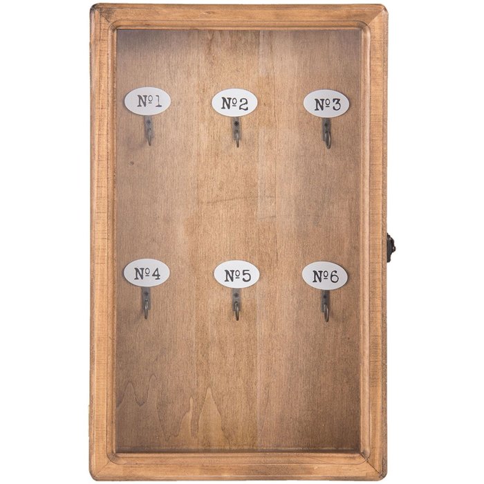 Key box Clayre & Eef 6H1570 - 24x7x38 cm brown